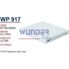 Wunder WP917 Polen Filtresi Corolla 07-11 Auris 07-11 Yaris 06-11 Rav4 06-11 Land Cruiser 08-Hilux 08- MRMOEM-1084783