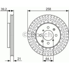 Bosch 0986479594 Ön Fren Diski Aynası Havalı Honda Jazz 09-12 Honda City 08-258X4 45251SAAG50
