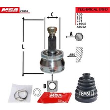 Mga 70836 Aks Kafa Diş-Abs'li Hyundai Santa Fe 06-10 30X36X73-ABS-51