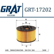 Grat 17202 Yağ Filtre Transit V184 00 XS7Q6744AA