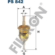 Filtron PS842 Yakıt Filtresi Corsa C Escort Jetta Polo Golf Lt 28 34 82425649