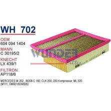 Wunder WH702 Hava Filtresi Mercedes 202 Kasa Clk 200-230 KOMP-C200-ML 320 MRMOEM-1083588