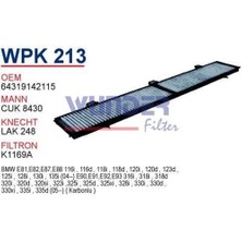 Wunder WPK213 Polen Filtresi Bmw 1 Serisi -3 Serisi E90-KARBONLU-CUK8430 MRMOEM-1085024
