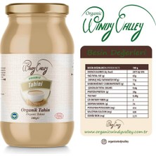 Organic Windy Valley Tahin Yerli susam Gluten içermez Sertifikalı İlave yağ içermez  (300 gr)