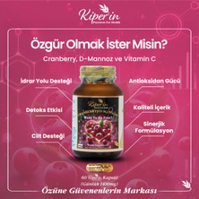 Kiperin Cranberry, D-Mannoz, C Vitamin - Idrar Yolu Sağlığı (60KAPSÜL & 1400MG) | Akıllı Gıda Takviyesi