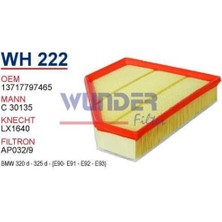 Wunder WH222 Hava Filtresi Bmw 1 Seri 07-11 3 C30135 FN0213 MRMOEM-1082842