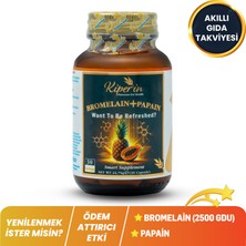 Kiperin Bromelain(2500 Gdu) & Papain - Doğal Proteolitik Enzim (30Kapsül & 700mg) | Akıllı Gıda Takviyesi