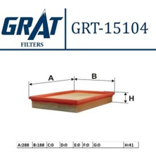Grat 15104 Hava Filtresi Volkswagen Golf 98-07 Polo 02-08 Ibiza 02-10 Leon 00-06 Fabia 00-07 36198620