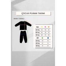 Baby Class Kız Çocuk  Pamuklu Uzun Kollu Pijama Takımı Line 7-8 Yaş