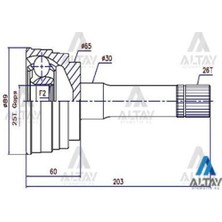 Maher 01738 Aks Kafası Diş B-2500 Ford Ranger 4x4 26X64.9X25 M07025600A