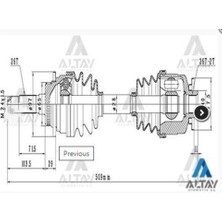 Maher 01921 Aks Komple Ön B-2500 97-06 Ranger 97-06 4x4 Sol Abs'li 44 Diş 579MM MD242560X