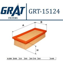 Grat 15124 Hava Filtresi Volkswagen Golf I-Golf Iı-Golf Cabrio 055129620A0