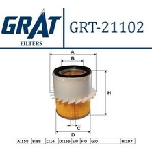 Grat 21102 Hava Filtresi Pervaneli Mitsubishi L200 98-03 MD620563