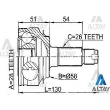 Maher 01755 Aks Kafası Diş Civic 06-11 Fd6 A-T 26X58X28 44014SNLT00