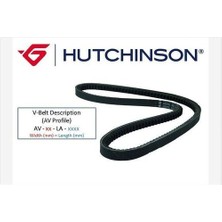 Hutchinson AV10LA1000 V-Kayışı Renault Espace Iı 2.0-2.2-2.2 4x4 91-96 10X1000 7700749104