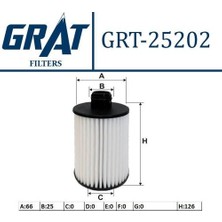 Grat 25202 Yağ Filtresi Chevrolet Captiva 2.2d 11-Cruze 11-Antara 2.2cdtı 10- 4818038