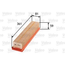 Valeo 585056 Hava Filtresi Renault Clio Iı 1.2 16V Twingo I 1.2 16V Dacia Logan 7701059409