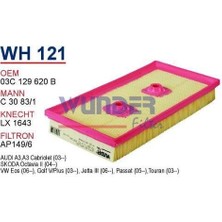 Wunder WH121 Hava Filtresi Golf V Bora Iı Jetta Iıı Passat Touran A3 Octavia 1.6 Fsı Blf C3083 1 MRMOEM-1082116