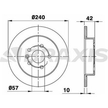 Braxis AE0053 Arka Fren Disk Aynası (4 Bijon) Astra G Zafira A Meriva A Astra H 569111