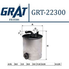 Grat 22300 Yakıt Filtresi OM646-647 W169-203-204-211-221-639-905 6420920101