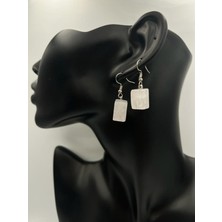 Sertifikalı Kristal Kuvars Doğal Taş Küp Kesim Küpe Aaa Kalite