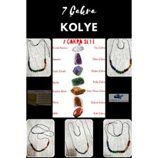 Sertifikalı Doğal Taş 7 Çakra Seti Kolye Özel Tasarım Sürpriz Hediyeli