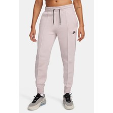 Nike Sportswear Tech Fleece Standart Fit Mid Rise Jogger Kadın Eşofman Altı Lila