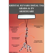 Sertifikalı Doğal Taş Kristal Kuvars Sallanan Dikiz Ayna Süsü Yeni Trend Araç Ayna Süsü El Yapımı