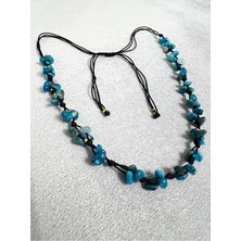 Sertifikalı Apatit Doğal Taş Tasarım Kolye