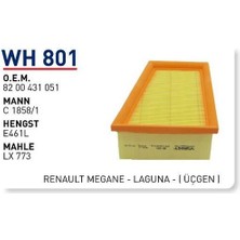 Wunder WH801 Hava Filtresi Renault Megane -Laguna-Üçgen MRMOEM-1083816