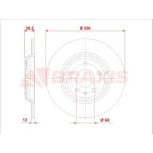 Braxis AE0927 Fren Diski Arka A4 A5 15-Q5 17- 8W0615601C