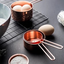 Pengfushop4 8 Adet Tarzı Et Rose Gold Ölçme Kaşık Seti Retro Pişirme Ölçme Araçları Ölçekli Paslanmaz Çelik Pişirme Pişirme Mutfak Aletleri (Yurt Dışından)