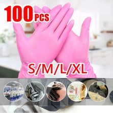 Pengfushop4 Gümüş Tarzı M Beden Nitril Eldiven Su Geçirmez Temizleme Pvc Kauçuk Lateks Eldivenler Guantes Tek Kullanımlık Iş Eldivenleri Mutfak Alet Seti Drog (Yurt Dışından)