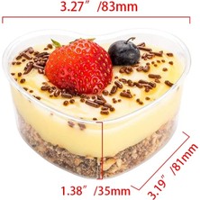 Pengfushop4 150ML-YUVARLAK Stil 25 Adet ml Mini Tatlı Bardakları Jöle Yoğurtlu Puding Için Kalp Şeklinde Kap Mousses Tatlı Dükkanı (Yurt Dışından)