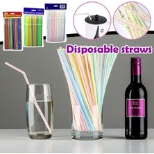 Pengfushop4 C Stili 600 Adet Adet Tek Kullanımlık Plastik Payet Içme Mutfak Düğün Yemek Doğum Günü Partisi Içecek Aksesuarları Kokteyl Rietjes (Yurt Dışından)