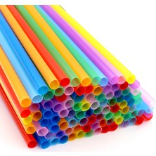 Pengfushop4 200 Adet Tarzı Kabarcık Çay Samanı Geniş Plastik Içme Pipetleri Bpa Ücretsiz Tek Kullanımlık Boba Milkshake Smoothie Slushie Suyu Için Yeniden Kullanılabilir (Yurt Dışından)