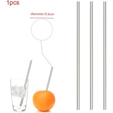 Pengfushop4 B Tarzı Paslanmaz Çelik Pipetler Yeniden Kullanılabilir Pipetler Paslanmaz Çelik Pipetler Temizleme Fırçalı Düz ​​ve Kavisli Metal Pipetler (Yurt Dışından)