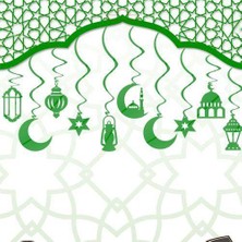 Parti Dükkanım Ramazan Asma Sarkıt Süs Seti 10'lu Yeşil