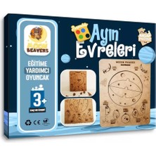 Moon Beavers Ayın Evreleri Ahşap Puzzle (20X30 Cm)