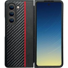 Santa Barbara Polo & Racquet Club Samsung Galaxy Z Fold 6 Uyumlu Kılıf PU Deri Karbon Dizayn Hazel Kapak
