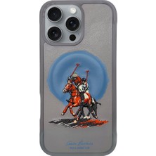 Santa Barbara Polo & Racquet Club iPhone 16 Pro Uyumlu Kılıf Aubrey Magsafe İçi Süet Nakış Desenli Kapak