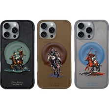 Santa Barbara Polo & Racquet Club iPhone 16 Pro Uyumlu Kılıf Aubrey Magsafe İçi Süet Nakış Desenli Kapak