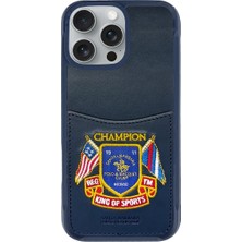 Santa Barbara Polo & Racquet Club iPhone 16 Pro Max Uyumlu Kılıf Abner İçi Süet Nakış Desenli Kartvizitli Kapak
