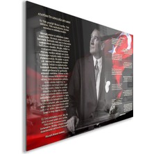 Domovit Atatürk Gençliğe Hitabe Cam Tablo - Yatay Motif 01-01