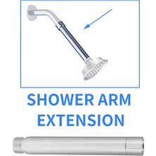 Mingjin Shop2 4 Inç Tarzı Paslanmaz Çelik Duş Uzatma Kolu Krom Kaplama Yuvarlak Boru Duş Başlığı Kolu Banyo Aksesuarları (Yurt Dışından)