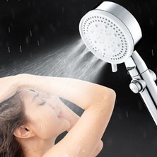 Mingjin Shop2 Gümüş D Tarzı 5 Modlu Duş Başlığı Yağış Yüksek Basınçlı Su Tasarruflu Duş Başlıkları El Duş Bataryası Banyo Aksesuarları (Yurt Dışından)