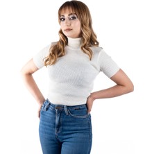 Lonca Tekstil Yarım Kollu Balıkçı Yaka Triko Örme Badi Kazak