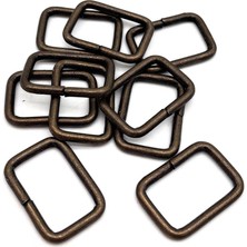 Angel Çanta Aksesuar 3.5x2 cm Antik Renk  Dikdörtgen  Halka 10 Adet