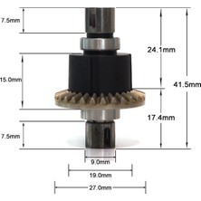 2x Metal Dişli Diferansiyel Sg 1603 SG1603 SG1604 UD1601 UD1602 1/16 Rc Araba Yükseltme Parçaları Aksesuarları (Yurt Dışından)