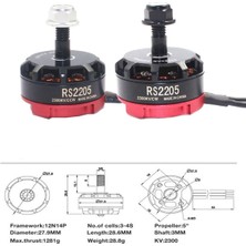 2x Rc RS2205 2205 2300KV Fırçasız Motor Için 2-6s 20A/30A/40A Esc Fpv Rc QAV250 X210 Yarış Drone Multicopter (Cw) (Yurt Dışından)